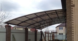 Навесы из поликарбоната к дому Черемхово, цена от 3610 руб.